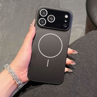 Casing Magnetik AG Frosted Mewah untuk iPhone 17 Pro Max Warna Asli Jendela Besar Tipis Premium Pelindung