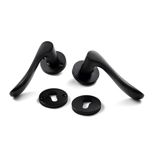 Wholesale Black Aluminum Alloy Slim Security Wooden Steel <b>Door</b> Exterior <b>Door</b> Lock <b>Handles</b> - Product Image 6