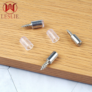 Supports d'étagère invisibles en chrome de haute qualité, supports d'étagère en plastique blanc avec 7 mm - Product Image 1