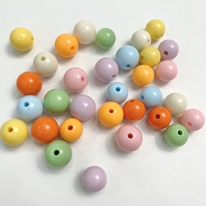 Gran Venta de cuentas sueltas de Color sólido crema de alta calidad DIY llavero Material accesorios de joyería cuentas de Color cálido - Product Image 2