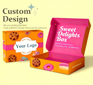 Chất Lượng Cao Tùy Chỉnh Thiết Kế Logo Cấp Thực Phẩm In Ấn Có Thể Gập Lại Bánh Thực Phẩm <span class=keywords><strong>Cookie</strong></span> Bánh Mì Pastry Donut Macaron Giấy Bao Bì Hộp - Product Image 5