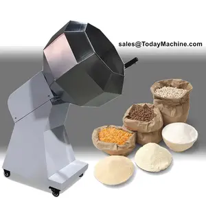 Otomatik aperatif gıda patates cipsi baharat aroma makinesi sekizgen mikser