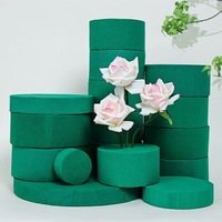 Mousses florales artisanales pour décoration de fleurs fraîches pour mariage, fête des Mères et Pâques, et pour la préservation de fleurs artificielles en seau cylindrique de type « Fortune Éternelle »