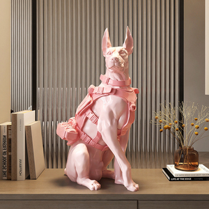 Escultura de piso de <span class=keywords><strong>Doberman</strong></span> de gama alta personalizada estatua de perro de poliresina moderna para el hogar, sala de estar, entrada, modelo de acento decorativo - Product Image 3