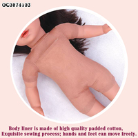 Poupée de mode en coton pour bébé avec corps en silicone, mains et pieds, 16 pouces, avec de longs cheveux pour les filles, jouet pour bébé