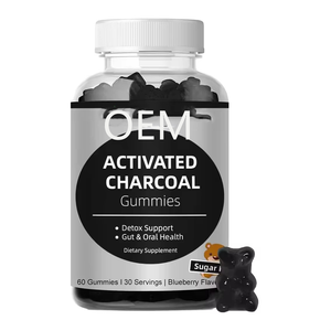 Gummies de <span class=keywords><strong>Charbon</strong></span> Actif en Vrac, 60 Unités, Soutien Détoxifiant <span class=keywords><strong>pour</strong></span> la Santé Intestinale et Buccale, Marque Privée OEM - Product Image 1