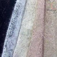 Paisley Flower Fluffy Soft Sequin Mesh Tulle Voile Ladies Lace Fabric for Camisa Blouse Dress