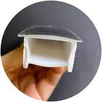 Profil diffuseur en silicone noir encastré pour bande LED, 10x10, 12x12, 15x10, 16x16, 20x10, 20x20, 30x20 mm, insertion gratuite