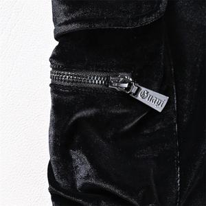 กางเกงจ็อกเกอร์ผ้ากำมะหยี่พิมพ์ลายพัฟฟ์สำหรับผู้ชาย ขายส่ง กระเป๋าคาร์โก้ ผ้าฝ้ายคุณภาพสูง - Product Image 5