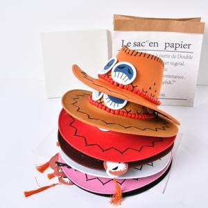 Portgas D <span class=keywords><strong>Ace</strong></span> Cowboy Chapeau Costume Chapeaux Blanc Weard Pirates Regiment <span class=keywords><strong>Ace</strong></span> <span class=keywords><strong>Cosplay</strong></span> Mode - Product Image 3