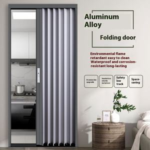 <span class=keywords><strong>Porte</strong></span> Pliante Moderne Entièrement en Alliage d'Aluminium, Cloison Intérieure/Extérieure pour Cuisine, Salle de Bain, Magasin, <span class=keywords><strong>Rail</strong></span> Suspendu, <span class=keywords><strong>Coulissante</strong></span> Ouverte <span class=keywords><strong>Invisible</strong></span> - Product Image 2