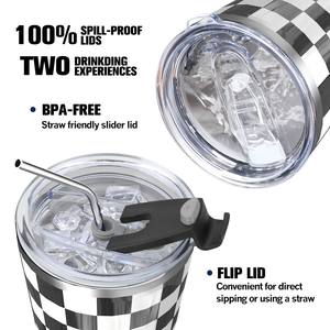 Gobelet isotherme en acier inoxydable 304 de 30 oz avec 2 couvercles et une paille, entrepôt FBA - Product Image 2