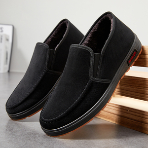 Chaussures de sport pour hommes grandes tailles, transfrontalières, en gros, tissées, respirantes, à enfiler, pour la course et le quotidien, été, couleur unie - Product Image 5