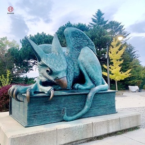 Giardino grande grifone in ottone Gryphon statua in bronzo grifone fontana scultura - Product Image 3