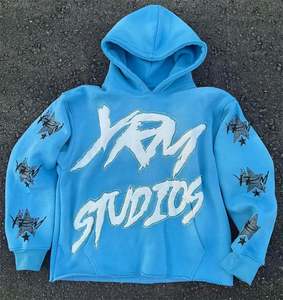 Sudadera con capucha de diseñador personalizado para hombre, ropa de calle de algodón de peso pesado a la moda, cuello con capucha, ajuste holgado, temporada de otoño, estampado de letras - Product Image 2