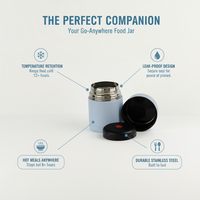 Gourde Eco Cute Design à double paroi en acier inoxydable 18/8 Récipient métallique isolé sous vide Boîte à lunch Bento Bocal de stockage des aliments