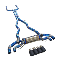  Pipa Knalpot Catback Titanium Alloy F90 M5 Performance dengan Lapisan Biru Bakar dan Knalpot Universal