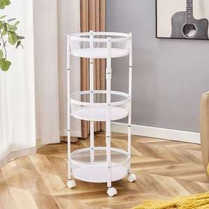 Hoge Kwaliteit Keuken Organizer Plank Wielen Ronde <span class=keywords><strong>Trolley</strong></span> Opvouwbare Opbergkar Houders Rekken Voor Badkamer - Product Image 3