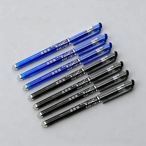 Stylos gel effaçables |   Pointe fine de 0,5 mm, noir/bleu, écriture fluide et effaçable sans résidus pour l'école, le bureau et les devoirs - Product Image 1