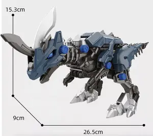 Assemblaggio elettrico dinosauro giocattolo educativo modello corazzato Kit Robot fai da te per bambini ingegneria scientifica