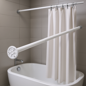 Tringle de Douche Extensible Zena Line 125-220 cm Blanche - Product Image 3