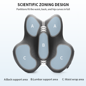Coussins de chaise ergonomiques orthopédiques réglables en mousse à mémoire de forme avec soutien <span class=keywords><strong>lombaire</strong></span>, <span class=keywords><strong>coussin</strong></span> de correction de posture assise pour voiture et bureau - Product Image 4