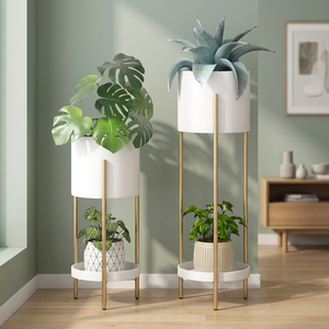 Macetero de Hierro con Recubrimiento en Polvo, Duradero, Ligero, Moderno y Elegante, para Interiores y Exteriores, Jardín, Oficina, Hogar, Hotel, Decoración - Product Image 2