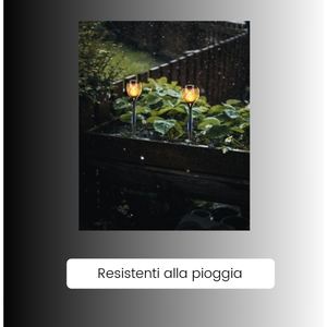 Luci da Giardino LED Realistiche SC ECOMMERCE con Effetto Fiamma, Lampada Solare da Prato 5W a Basso Consumo Energetico, Decorativa Classe A - Product Image 3