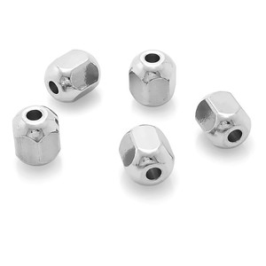 Accessoires en perles d'acier inoxydable, formes variées pour la fabrication de bracelets, finition lisse, taille du trou 8 mm, composants de bijoux - Product Image 3