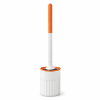 Brosse de toilette populaire à double face incurvée en TPR pour l'élimination des taches tenaces, nettoyage de la salle de bain