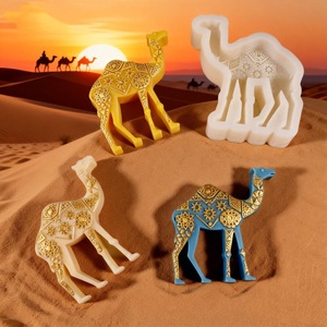 Camel Star Moon Relief Cylindrical Scented <b>Candle</b> <b>Mold</b> High Temperature Resistant For Baking - Product Image 3