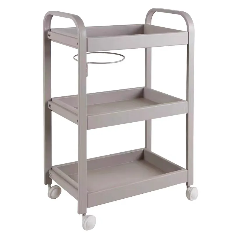 New Product Free Standing Rolling Cart Mobile Trolley Beauty Salon Furniture Trolley Cart with Handle