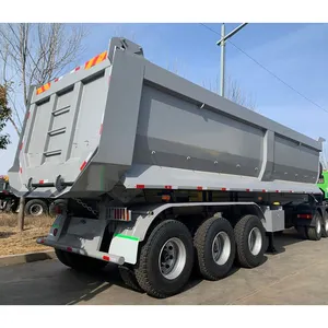 Semi-reboque de caminhão basculante de 40 toneladas e 50 toneladas para venda, semi-reboque traseiro de 3 eixos, fábrica na China
