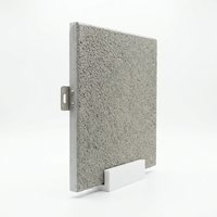 Panneau en alliage d'aluminium à finition pierre moderne, non radioactif, recyclable, placage durable à grain de pierre pour façade de bâtiment