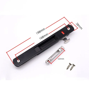 Serrure à crochet coulissante en alliage de zinc durable, type 90, poignée de porte durable, serrure invisible encastrée, loquet de fenêtre pour porte coulissante - Product Image 6