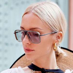 Gafas de Sol de Piloto Metálicas Retro de Moda al por Mayor para Mujer, Gafas de Sol Cuadradas Grandes para Hombre y Mujer - Product Image 2