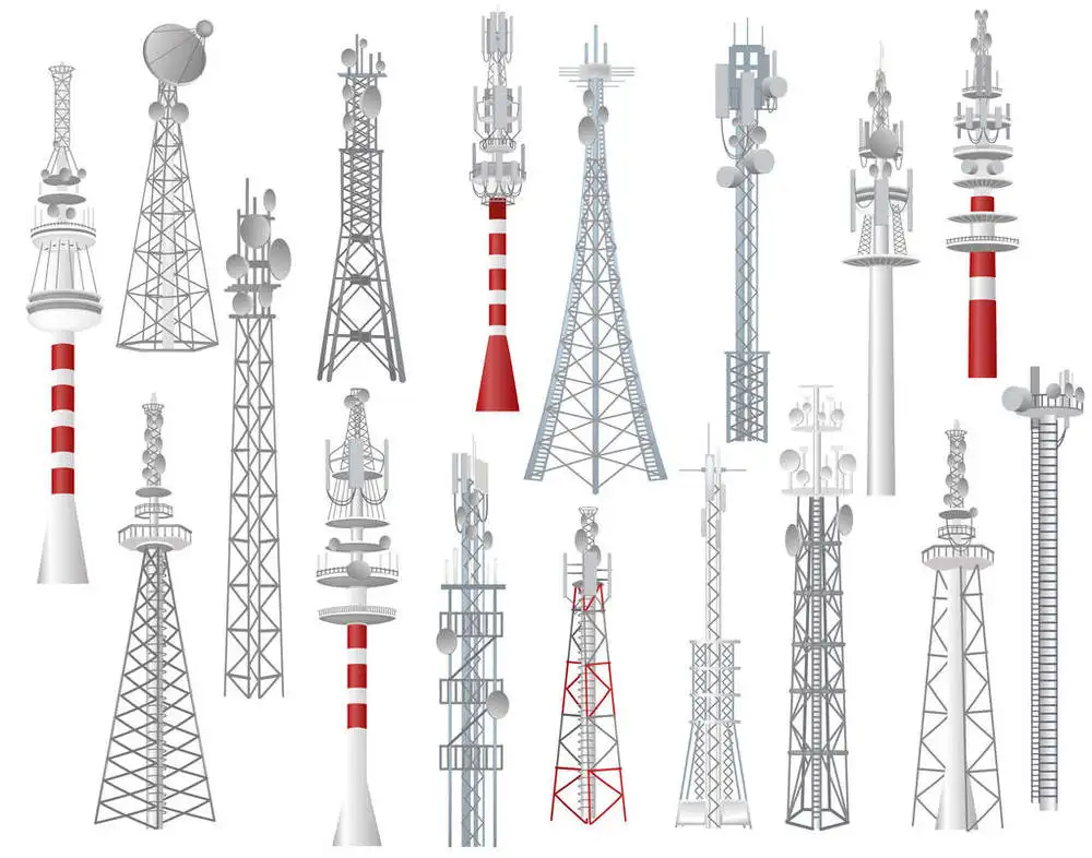 Factory power transmission line lattice galvanized telecommunacation steel tower