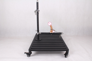 Instrumentos de Bondage para Entrenamiento SM, Marco de Sujeción con Grilletes para Fijar Extremidades y Collarín, Carro de Cuatro Ruedas para Parejas, Muebles Sexuales - Product Image 4