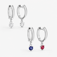 Boucles d'oreilles clous personnalisées en argent sterling 925 plaqué or véritable, avec fruits en oxyde de zirconium à dos plat : pastèque, cerise, raisin, ananas