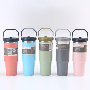 Vaso Térmico Inteligente Inalámbrico de Acero Inoxidable Moderno de 30oz con Asa y Tapa, Doble Pared con Aislamiento al Vacío, LED de Temperatura, OEM/ODM - Product Image 1