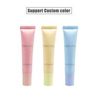 Couvercle vide en plastique transparent rose, emballage cosmétique, Tube de brillant à lèvres à pression douce, Tube en plastique cosmétique