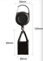 Laisse en PVC Haut de Gamme Personnalisable avec Logo, Clips Ceinture, Enrouleur Rétractable et Porte-Badge Mousqueton en Plastique et Silicone