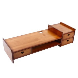 Bamboo Desktop Organizer With <b>Drawers</b> 33x15x85cm Multifunction Storage For Desk Neatening - Product Image 1