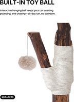Arbre à chat de luxe avec grande perchoir et hamac, tour à gratter pour chat, lit, meubles pour chat d'intérieur