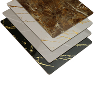 Panneau décoratif en marbre Panneau mural imperméable aux UV résistant à l'usure villa Panneau mural de décoration en PVC Feuille de marbre en PVC pour mur