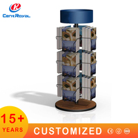 Étagère de présentation multi-niveaux en métal personnalisable, anti-rouille, avec revêtement en poudre, pour supermarchés et expositions