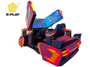 EasyPlay Factory 3-Bildschirm-Rennwagensimulator 9D VR Virtual Reality für Home Airport Mall Münz betriebener Outdoor-PC Fiberglas - Product Image 5