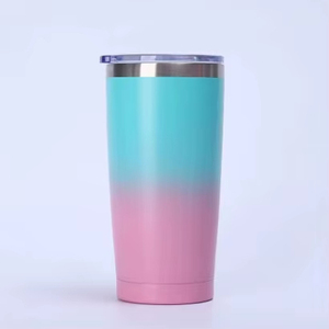Gobelet isotherme <span class=keywords><strong>à</strong></span> double paroi en acier inoxydable ombré de 20 oz pour le café, idéal pour les voyages et la rentrée scolaire (vente en gros) - Product Image 5