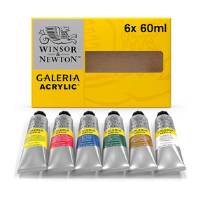 Bview Art-Tubo de 60ml, 6 colores, Winsor & Newton <span class=keywords><strong>Galeria</strong></span>, pintura acrílica para pintura artística - Product Image 1