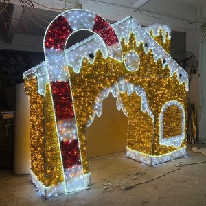 Décoration lumineuse personnalisée pour extérieur, thème Noël et Halloween, maison en pain d'épices 3D, motif bonbon en pain d'épices, indice <span class=keywords><strong>de</strong></span> protection IP65 - Product Image 5